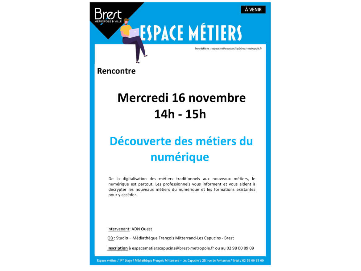 Evenement métiers du numérique à Brest