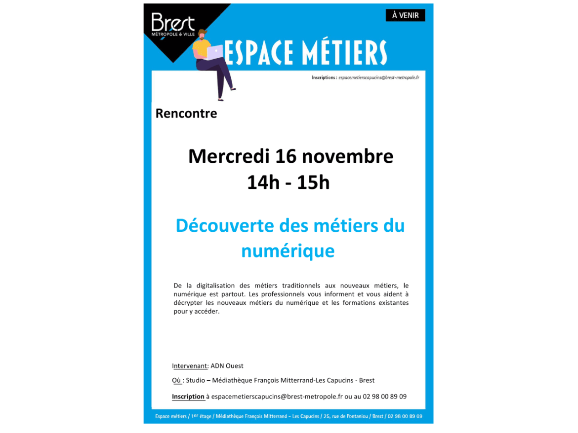 Evenement métiers du numérique à Brest 